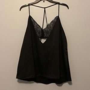 Black Lace Bra Cami Top